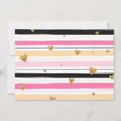 Black & White Lingerie Bruids Douche Uitnodigingen (Achterkant)