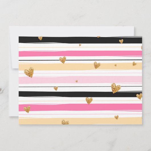 Black & White Lingerie Bruids Douche Uitnodigingen (Achterkant)