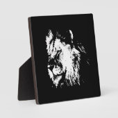 Black White Lion - Animal Pop Art Fotoplaat (Voorkant)