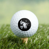 Black White Lion - Animal Pop Art Golfballen (Insitu Shirt)