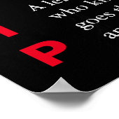 Black White Lion Eyes Motivatie leiderschap Poster (Hoek)