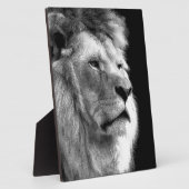 Black White Lion Fotoplaat (Zijkant)