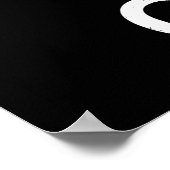 Black & White Lion Head Moderne Pop Art Sjabloon Poster (Hoek)