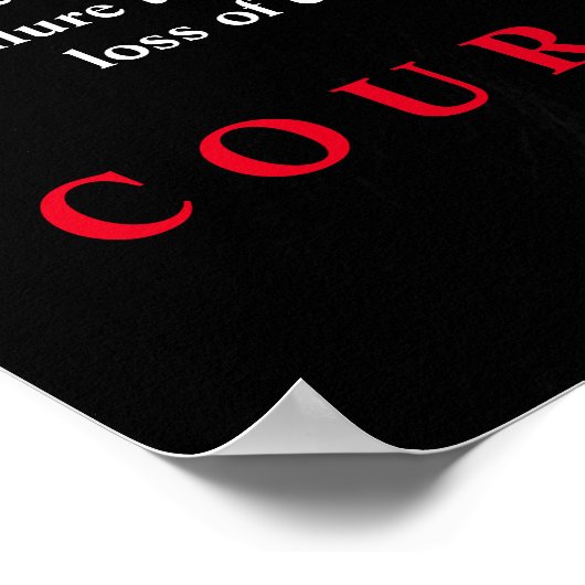 Black White Lion Inspirerend Courage Poster (Hoek)