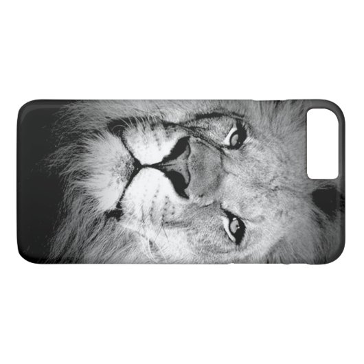Black & White Lion iPhone 7 Plus Hoesje (Achterkant (Horizontaal))