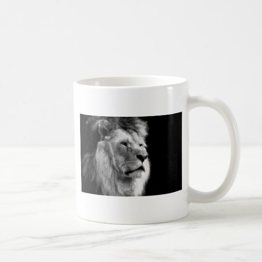 Black White Lion Koffiemok (Rechts)