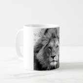 Black White Lion Koffiemok (Voorkant links)