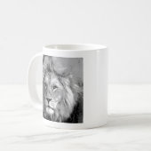 Black White Lion Koffiemok (Voorkant links)