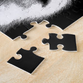 Black White Lion Legpuzzel (Zijkant)