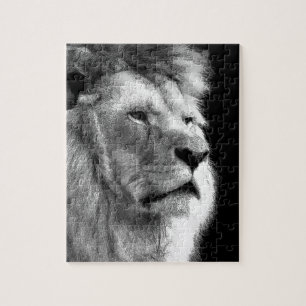 Black White Lion Legpuzzel