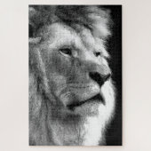 Black White Lion Legpuzzel (Verticaal)