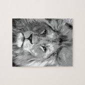 Black White Lion Legpuzzel (Horizontaal)