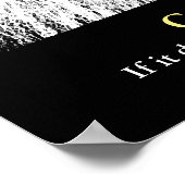 Black White Lion Motivatie Challenote Quote Poster (Hoek)