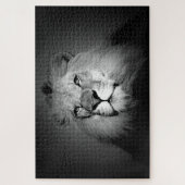 Black White Lion Motivatie leiderschap Legpuzzel (Verticaal)