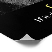 Black White Lion Motivatie uitdaging Poster (Hoek)