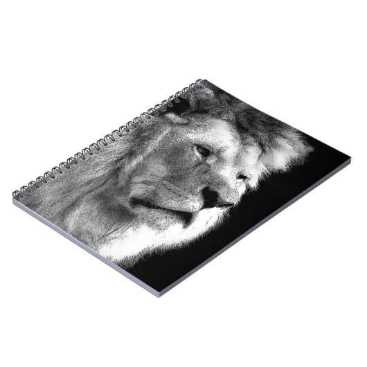 Black White Lion Notitieboek (Linkerzijde)