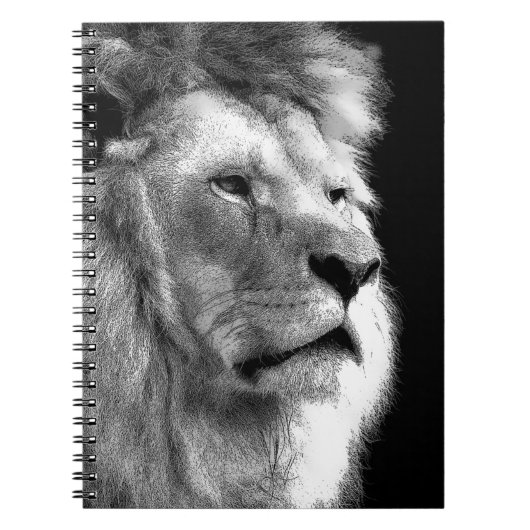Black White Lion Notitieboek (Voorkant)