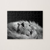Black White Lion Portret - Dierfotografie Legpuzzel (Horizontaal)