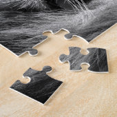 Black White Lion Portret - Dierfotografie Legpuzzel (Zijkant)