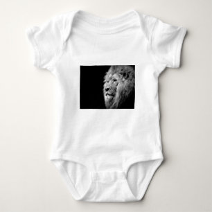 Black White Lion Portret - Dierfotografie Romper