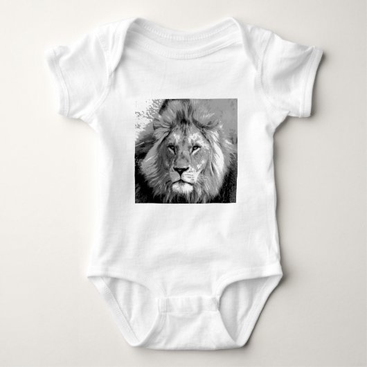 Black White Lion Romper (Voorkant)