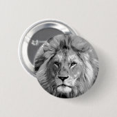 Black White Lion Ronde Button 5,7 Cm (Voorkant /achterkant)