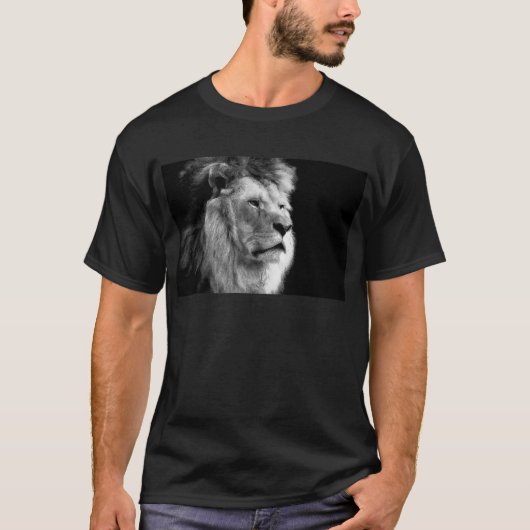Black White Lion T-shirt (Voorkant)