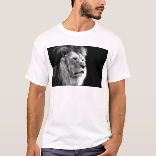 Black White Lion T-shirt (Voorkant)