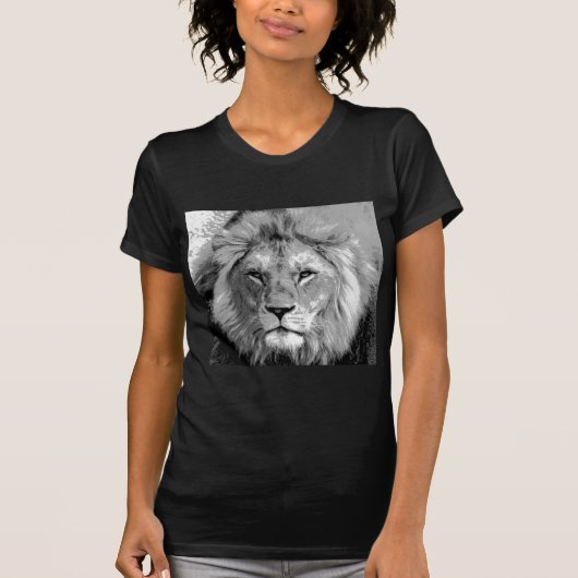 Black White Lion T-shirt (Voorkant)