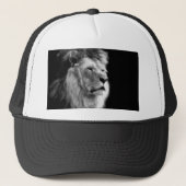Black White Lion Trucker Pet (Voorkant)