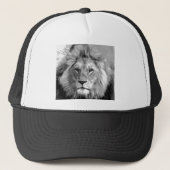Black White Lion Trucker Pet (Voorkant)