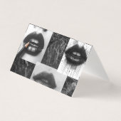 Black & White Lips Collage Folded Card Kaart (Voorkant)