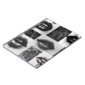 Black & White Lips Collage Spiral Notebook Notitieboek (Linkerzijde)