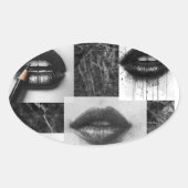 Black & White Lips Collage Sticker Modern Fashion (Voorkant)
