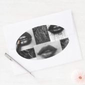 Black & White Lips Collage Sticker Modern Fashion (Envelop)