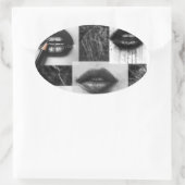 Black & White Lips Collage Sticker Modern Fashion (Tas)