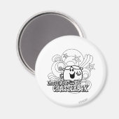 Black & White Little Miss Chatterbox Magneet (Voorkant / Achterkant)