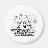 Black & White Little Miss Chatterbox Magneet (Voorkant)