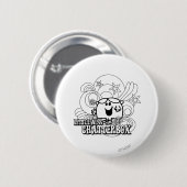 Black & White Little Miss Chatterbox Ronde Button 5,7 Cm (Voorkant /achterkant)