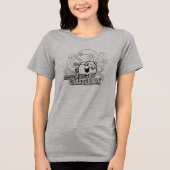 Black & White Little Miss Chatterbox Tri-Blend Shirt (Voorkant)