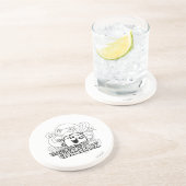 Black & White Little Miss Chatterbox Zandsteen Onderzetter (Zijkant)