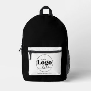 Black White Logo Branding Promotionele zaken Bedrukte Rugzak