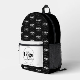 Black White Logo Branding Promotionele zaken Bedrukte Rugzak