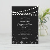 Black & White | Logo Client Waarderingsfeest Kaart (Staand voorkant)