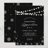 Black & White | Logo Client Waarderingsfeest Kaart (Voorkant / Achterkant)