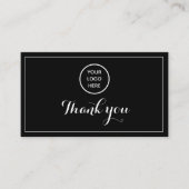 Black White Logo Dank u Business Reward Punch Klantenkaartje (Voorkant)