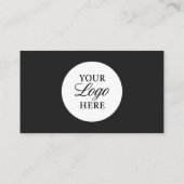 Black White Logo Minimalist Professionele QR-code Visitekaartje (Achterkant)
