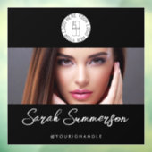 Black White Logo Photo Makeup Studio Raamsticker (Vel 3)