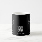 Black White Logo QR-code voor zakelijk kerstmis Ee Koffiemok (Center)