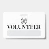 Black White Logo Volunteer Badge (Back)